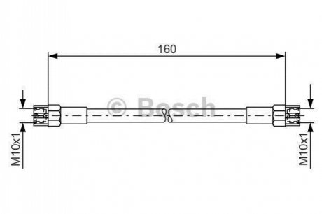 1987476220 BOSCH BOSCH VW Шланг тормозной задний T4 91-