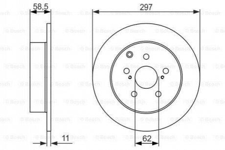 0986479574 BOSCH BOSCH TOYOTA Диск торм.задн. Verso 09-