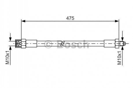 1987476391 BOSCH BOSCH DB Шланг тормозной задний T2/LN1