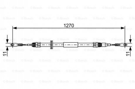 1987482501 BOSCH BOSCH DB Трос ручного тормоза VITO 97-