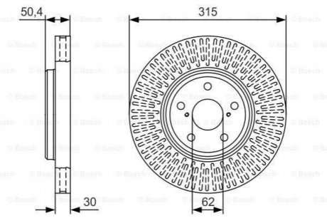 0986479T40 BOSCH Диск тормозной