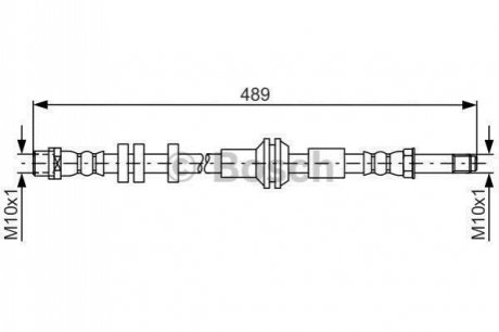 1987481691 BOSCH BOSCH тормозной шланг задн. A6, A7 10-