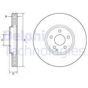 BG9210C Delphi DELPHI DB Тормозной диск передний W211