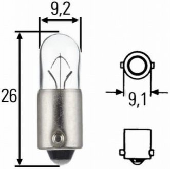 8GP 002 067-261 HELLA HELLA T4W Heavy Duty 24V 4W Автолампа