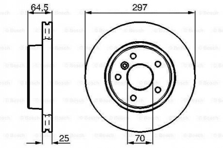 0986478483 BOSCH BOSCH Диск тормозной пер. Range Rover