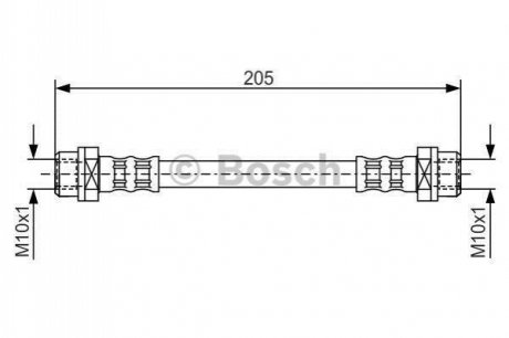 1987476477 BOSCH BOSCH Шланг тормозной задн. BMW 1 E81