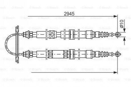 1987477390 BOSCH BOSCH FIAT Трос ручного тормоза Croma