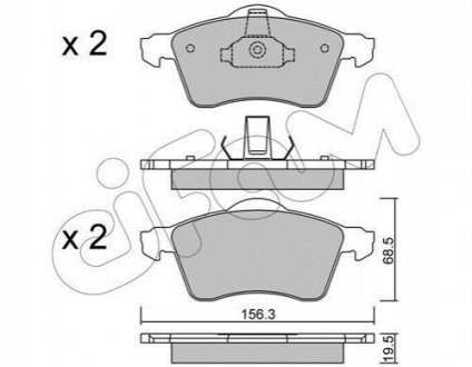 822-263-0 CIFAM CIFAM VW Тормозные колодки перед. T4