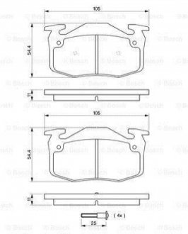 0986461149 BOSCH BOSCH Колодки тормозные Renault Clio