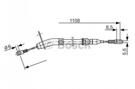 1987477213 BOSCH BOSCH DB Трос ручн. торм. W126 280SE