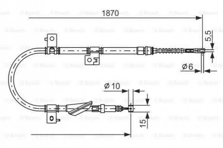 1987477673 BOSCH BOSCH HONDA Трос тормоза Accord 92-