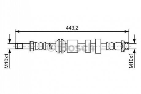 1987481740 BOSCH BOSCH Шланг торм. пер. VOLVO V40 -19