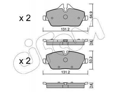 822-664-2 CIFAM CIFAM BMW Колодки торм. пер. i3 13-