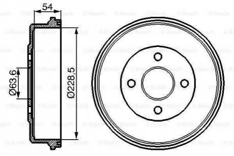 0986477051 BOSCH BOSCH Тормозной барабан FORD Mondeo