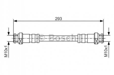 1987476543 BOSCH BOSCH MAZDA Торм.шланг зад. 626 -92