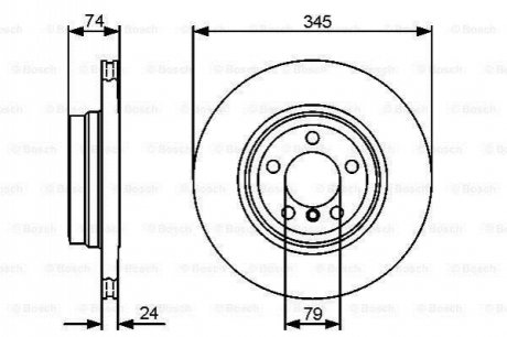 0986479440 BOSCH BOSCH Диск тормозной задний E65E66