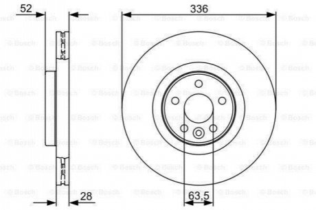 0986479395 BOSCH BOSCH Диск торм. пер. VOLVO S60 -18