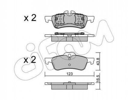 822-556-0 CIFAM CIFAM Колодки тормозные задн. MINI