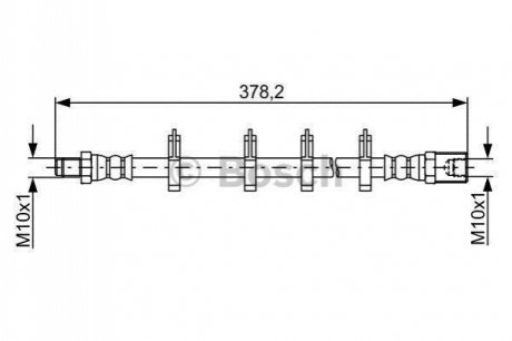 BOSCH Шланг торм. пер. IVECO 04- 1987481847