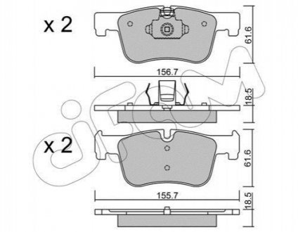 822-960-0 CIFAM CIFAM BMW Колодки торм. пер. F30