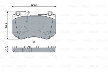 0986494777 BOSCH BOSCH DB Колодки торм. пер. W205