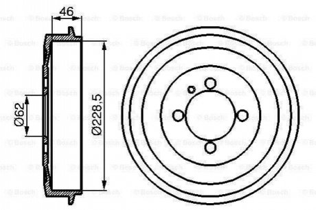 0986477039 BOSCH BOSCH Тормозной барабан BMW E30