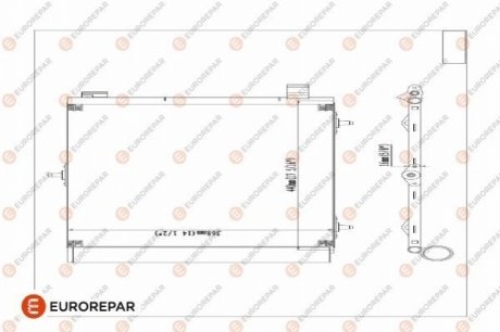 E163362 Eurorepar EUROREPAR радиатор кондиционера