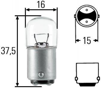 8GA 002 071-361 HELLA HELLA R5W 24V 5W Автолампа