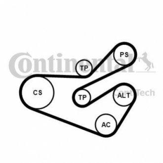 6PK1740K3 Contitech Комплект (ремінь+ролики)