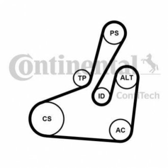 6PK1710K2 Contitech Комплект (ремінь+ролики)