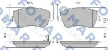 FO 839181 FOMAR Колодки гальмівні дискові (комплект 4 шт)