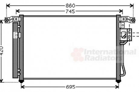 82005176 Van Wezel Радиатор кондиционера