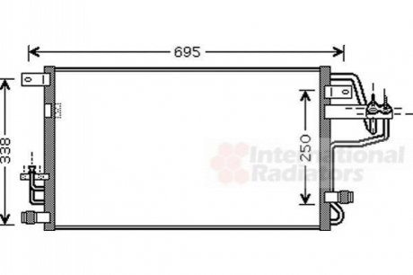 82005156 Van Wezel Радиатор кондиционера