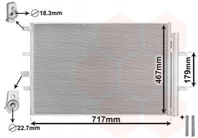 18015703 Van Wezel Радиатор кондиционера
