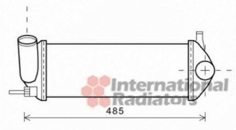 43004471 Van Wezel Радиатор інтеркулера