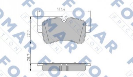 FO 925581 FOMAR Колодки гальмівні дискові (комплект 4 шт)