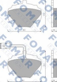 FO 446081 FOMAR Колодки гальмівні дискові (комплект 4 шт)