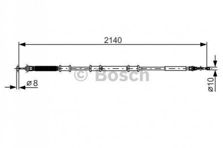 1 987 482 288 BOSCH Трос ручного гальма