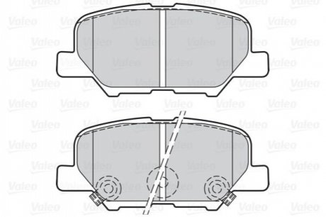 302152 Valeo Гальмівні колодки дискові CITROEN/MAZDA/MITSUBISHI/PEUGEOT C4/6/Lancer/Outlander/4008 "R "1,6-3,0