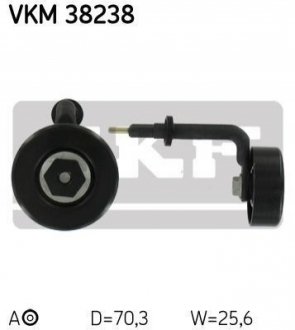 VKM38238 SKF Ролик натяжний BMW/LAND ROVER/MG 3/5/7/X5/Freelander/Range Rover/MG ZT "2,0/3,0L "98>>