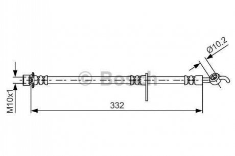 1987481654 BOSCH Гальмівний шланг TOYOTA Auris E15/Avensis T27 \\RL \\1,6-2,2 \\07>>