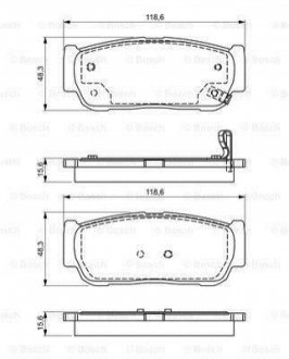 0986495315 BOSCH Гальмівні колодки дискові SSANG YONG Kyron/Rexton/Rodius "R "05>>