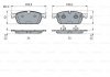 0986494962 BOSCH Гальмівні колодки дискові MERCEDES GL/GLE/GLS/ML \'\'F \'\'11>> (фото 7)