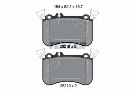 2521905 TEXTAR Гальмівні колодки MERCEDES CLA(X117,C117)/GLA(X156) "F "13>>