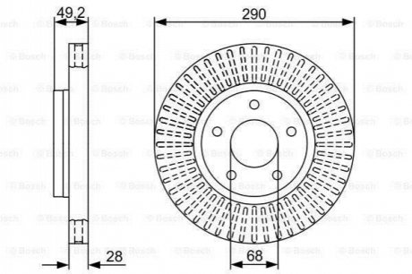 0986479V48 BOSCH Гальмівний диск NISSAN Quest/Pathfinder \\F \\3,5 \\03>>