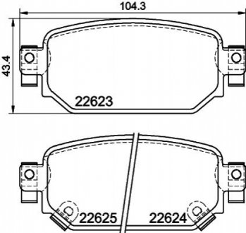 NP5072 NISSHINBO Колодки тормозные дисковые задние Mazda 3 (13-), CX-3 (15-) (NP5072) NISSHINBO