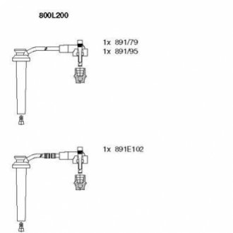 800L200 BREMI Комплект проводів FORD Mondeo "2,5-3,0(V6) "L "94-07