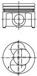 40093720 KOLBENSCHMIDT Поршень, комплект SEAT/SKODA/VW 1,9D 97- (3-4 цил.)