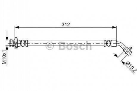 1987481824 BOSCH Гальмівний шланг NISSAN Pathfinder R51 \'\'RR 04>>