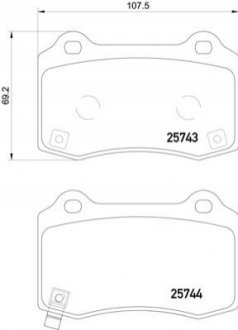 NP6124 NISSHINBO Колодки тормозные дисковые задние Tesla Model S (12-), Model X (13-)/Jeep Grand Cherokee (10-)/Hyundai Genesis (08-) (NP6124) NISSHINBO